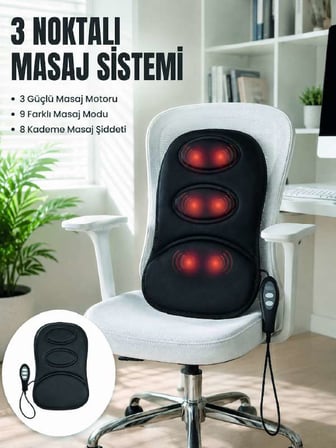 Titreşimli Koltuk Minderi Kademe Şiddet Ayarlı Isıtma Fonksiyonlu Pedi