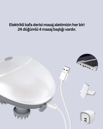 Elektrikli Kafa Derisi Aleti Islak ve Kuru Kullanım