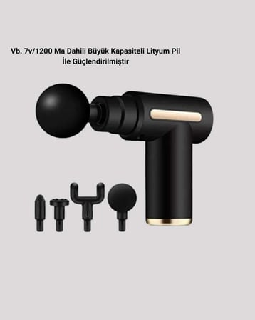 Şarjlı Kas Aleti 6 Kademe 4 Başlık Derin Doku EMS Titreşim Sporcu Tabancası