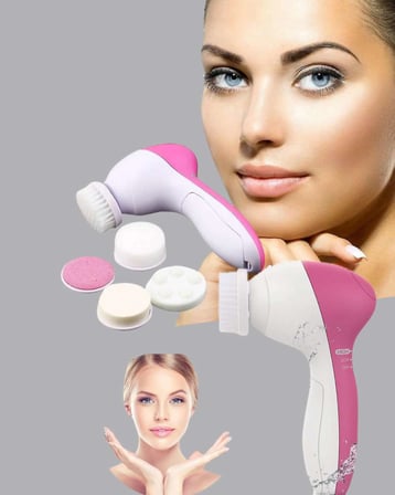 5 Başlıklı Yüz Aleti – Cilt Temizleme, Peeling, Siyah Nokta ve Gözenek Bakımı