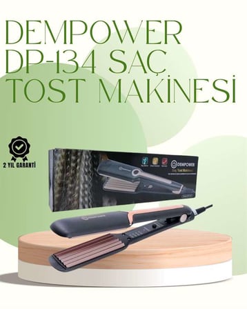 DP-134 Saç Tost Makinesi 220°C Isı Ayarlı, 360° Dönebilen Kablo