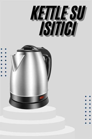 Kettle C F Tipi 220-240V Paslanmaz Çelik Elektrik Kablolu Otomatik Kapanma