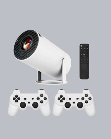 4K Wi-Fi 6 Projeksiyon Cihazı – 10.000+ Oyun Desteği, Kablosuz Bağlantı ve Çoklu Giriş Portları Yeni