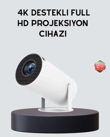 Ev Sineması Projeksiyon Cihazı – 160 ANSI Lümen, 4K Uyumlu ve Kablosuz Görüntü Aktarımı