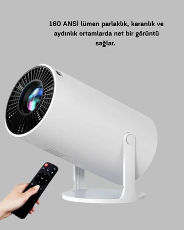 Full HD 4K Uyumlu Projeksiyon Cihazı 130 İnç Geniş Ekran Destekli
