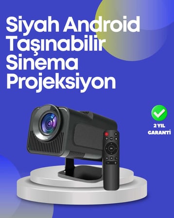HDMI, USB ve Kulaklık Girişli Çoklu Bağlantı Seçenekli Projektör