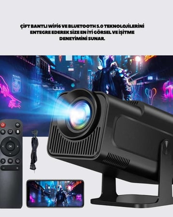 1080P Full HD Çözünürlük ve 4K Destekli Projektör