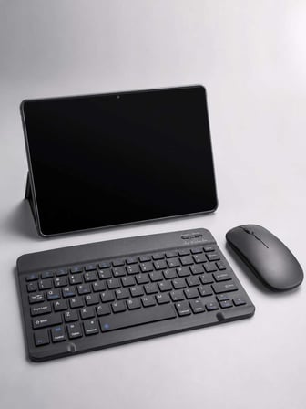 Android İşletim Sistemli SIM Kart Girişli Tablet Bluetooth Klavye Mouse Seti Mobil İnternet Destekli