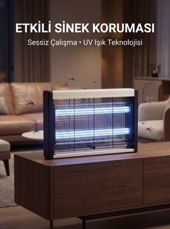 UV Işıklı Sinek Öldürücü Lamba Sessiz Çalışır