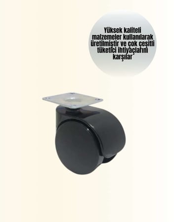 Kilitsiz Mobilya Tekerleği 6 cm 4 Adet Dayanıklı Tasarım