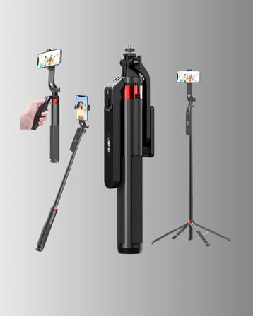 Taşınabilir Tripod ve Selfie Çubuğu Vlog ve Video Çekimi
