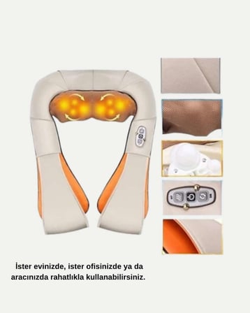 Ergonomik Ovmalı Aleti – Isıtmalı, Yoğurmalı, Boyun ve Bel Rahatlatıcı Makinesi
