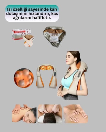 Kas Ağrılarına İyi Gelen Ovmalı Isıtmalı Boyun Omuz Bel Aleti