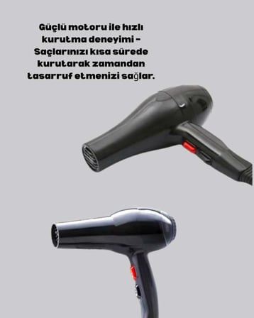2200W Güçlü Fön Makinesi Tüm Saç Tipleri için Profesyonel