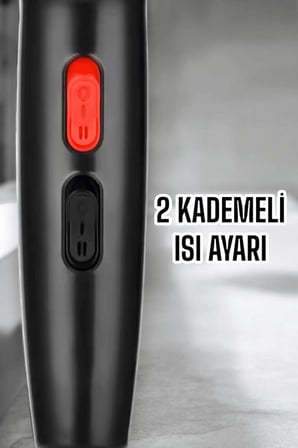 İki Kademeli Hız Fön Makinesi 2200 Watt Tüm Saç Tipleri İçin