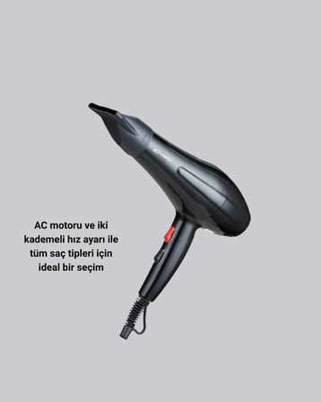 2200W Güçlü Fön Makinesi AC Motorlu Hafif Tasarım