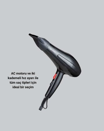 Profesyonel Fön Makinesi 2200W AC Motor Soğuk Sıcak Üfleme