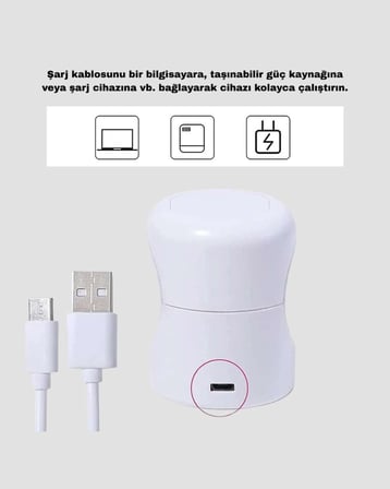 Hızlı Kurutucu Mini Tırnak Cihazı 3 Boncuklu USB Uyumlu
