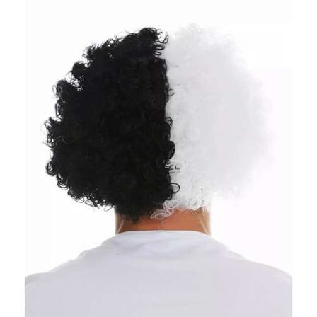 Kıvırcık Afro Peruk 1 Adet Beşiktaş Taraftar Saçı