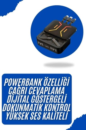 Düşük Gecikmeli Bluetooth Kulaklık 600 mAh Powerbank ile