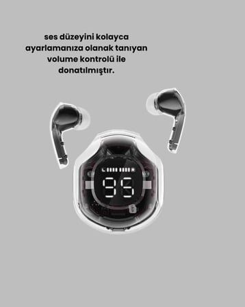 Hafif Güçlü Kulaklık Kablosuz Şarj Desteği ile Spor için