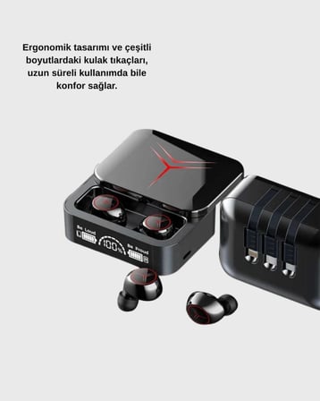 Kablosuz Bluetooth Kulaklık Uzun Pil Ömrü ve Powerbank Özelliği