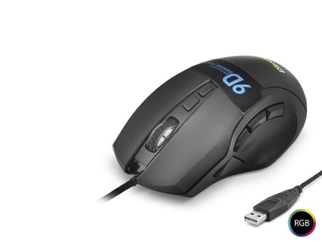 Ergonomik RGB Oyun Mouse 12800 DPI 9 Tuşlu Siyah