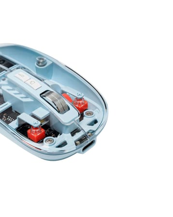 Ergonomik Mavi Kablosuz Mouse 5.2 Bluetooth ve USB Desteği