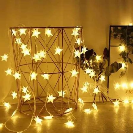 Dekoratif Yıldız LED Lamba 5m 28 Adet Uzunluk