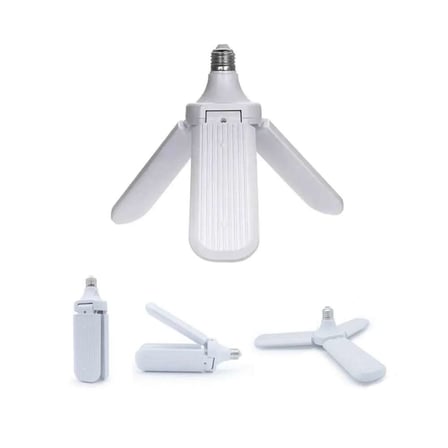 Şık 3 Kollu Pervane Model Beyaz LED Lamba Ampul E27 24W