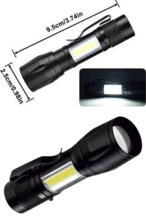 Kompakt Sarjli El Feneri 250 Lumen Usb Anahtarlik