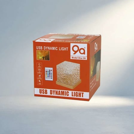 RGB Su Desenli USB Kumandalı Gece Lambası 9.5x9.5x11.5 cm