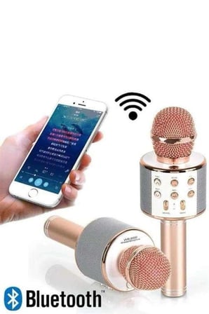 Fonksiyonel Karaoke Mikrofonlu Bluetooth Hoparlör 10 Metre Çekim Alanı