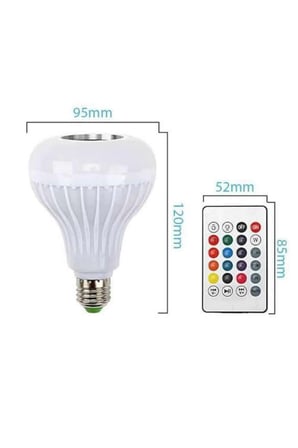 Akıllı Bluetooth Hoparlör Ampül Rgb Led Işık 3W