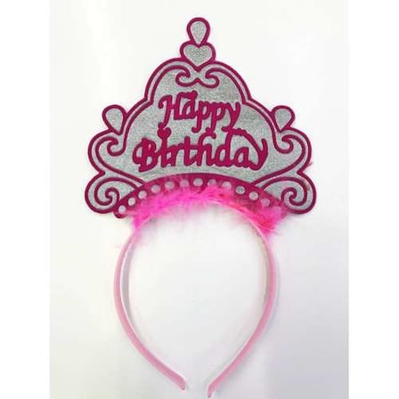 Neon Renkli Happy Birthday Taç 12 Adet Parti Aksesuarı