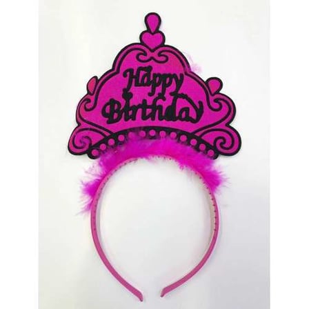 Neon Renkli Happy Birthday Taç 12 Adet Parti Aksesuarı