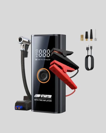 Yeni Nesil Akü Takviye Cihazı 12V Dijital Kompresör ve Powerbank