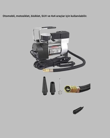 Ağır Hizmet Metal Hava Kompresörü 12V 35L Dk Araç Lastik Şişirme