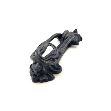Antika Tarz Dekoratif Pirinc Doga Kapi Tokmagi, Taktak 205X73 Mm, Oksit