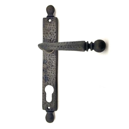 Antika Tarz Dekoratif Pirinç Misket Oda Kapı Kolu - 245x34 Mm, Oksit