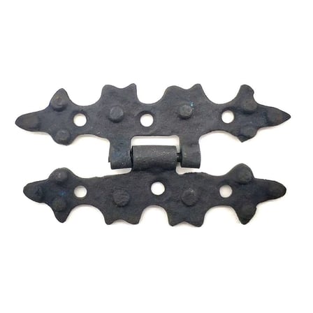 Antika Tarz Dekoratif Pirinç Yıldız Menteşe - 84x44 Mm, Oksit