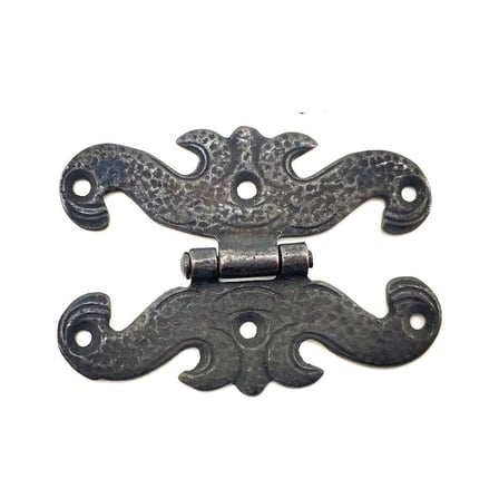 Antika Tarz Dekoratif Pirinç Kelebek Menteşe - 63x45 Mm, Oksit