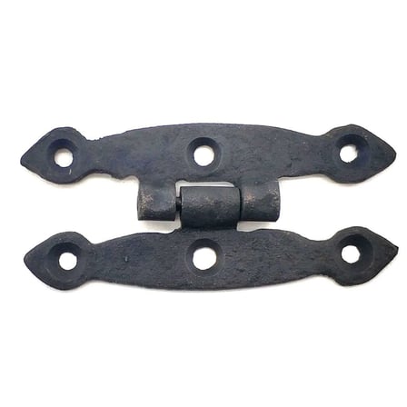 Antika Tarz Dekoratif Pirinç Dar Menteşe - 75x39 Mm, Oksit