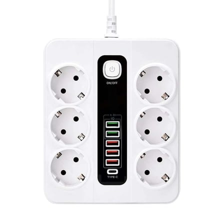 Vothoon Hp-h04 3000w 10amper 6’lı 2metre Uzatma Kablolu Çoklu Termal Akım Priz