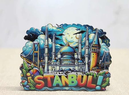 Ahşap İstanbul Temalı Magnet Alk4597