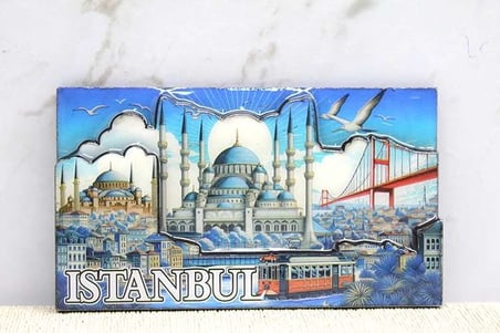 Ahşap İstanbul Temalı Magnet Alk4362