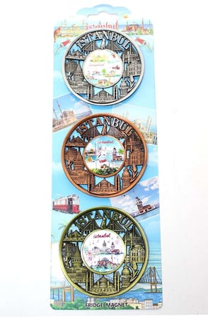 İstanbul Temalı Metal Magnet 3'lü Set Alk2891