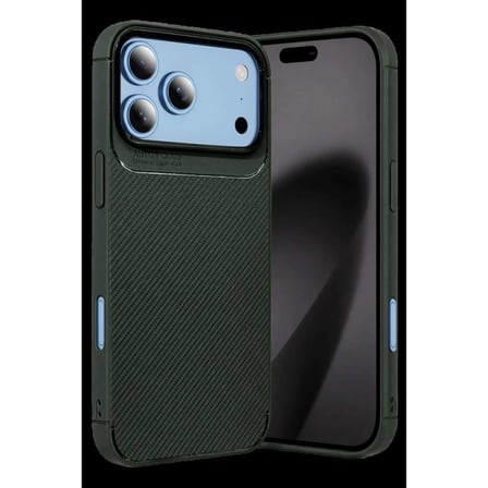 İ̇Phone 18 Pro Max Auto Focus Karbon Kapak Yesil