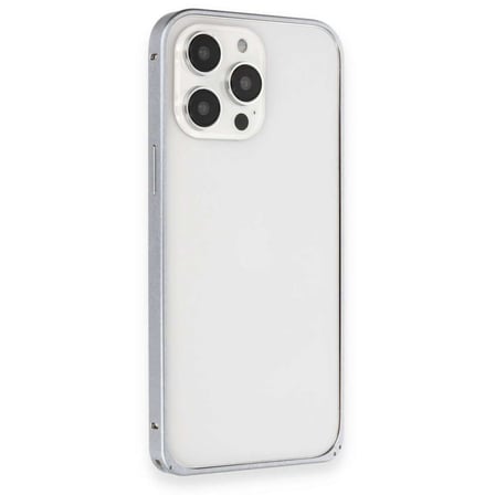 Joko İphone 15 Pro Max Metal Bumper Mat Kapak - Gri