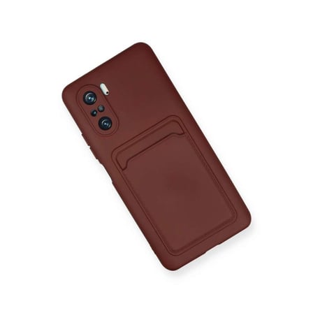 Poco F3 Kılıf Kelvin Kartvizitli Silikon - Bordo